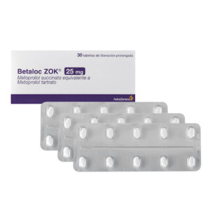 BETALOC ZOK 25 MG TABLETA DE LIBERACION PROLONGADA