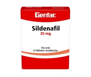 -SILDENAFILO 25 MG TABLETA RECUBIERTA