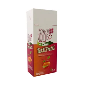 VICAL VITAMINA C 500 MG + ZINC TUTTI FRUTTI TABLETA