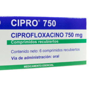 CIPRO 750 MG COMPRIMIDO