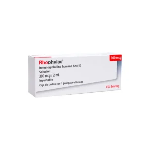 RHOPHYLAC 300 MCG SOLUCION INYECTABLE EN JERINGA PRELLENADA X 2 ML