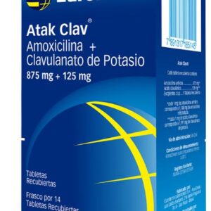 ATAK CLAV 875-125 TABLETA RECUBIERTA FRASCO X 14