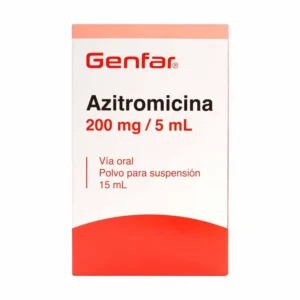 AZITROMICINA 200 MG 5 ML POLVO PARA SUSPENSION ORAL X 15 ML
