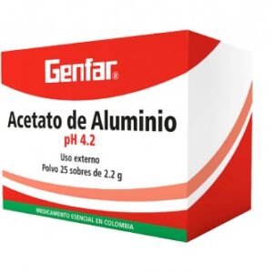 ACETATO DE ALUMINIO PH 4.2 POLVO TOPICO X 2.2 G