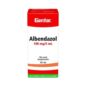 ALBENDAZOL 100 MG 5 ML SUSPENSION ORAL X 20 ML