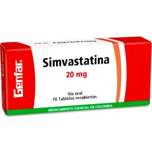 SIMVASTATINA 20 MG TABLETA RECUBIERTA