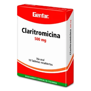 CLARITROMICINA 500 MG TABLETA RECUBIERTA
