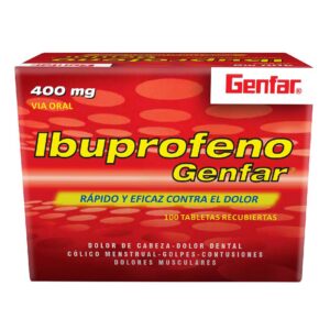 IBUPROFENO 400 MG TABLETA RECUBIERTA