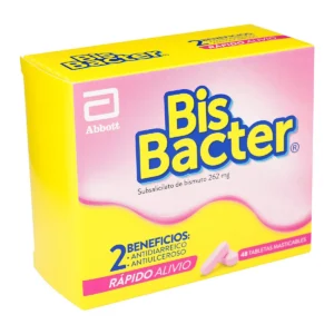 BISBACTER 262 MG TABLETAS MASTICABLES