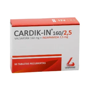 CARDIK IN 160 2.5 MG TABLETA RECUBIERTA