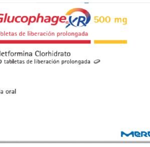 GLUCOPHAGE XR 500 MG TABLETA DE LIBERACION PROLONGADA CAJA X 30