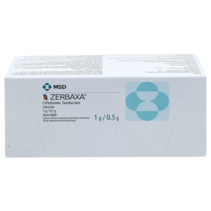 ZERBAXA 1-0.5 G POLVO PARA SOLUCION INYECTABLE CAJA X 10