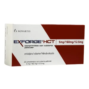 EXFORGE HCT 5 160 12.5 MG COMPRIMIDO RECUBIERTO CON PELICULA