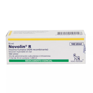 NOVOLIN R 100 UI ML SOLUCION INYECTABLE X 10 ML
