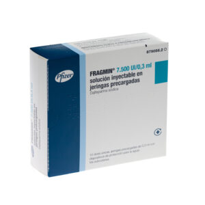 FRAGMIN 7500 UI 0.3 ML SOLUCION INYECTABLE EN JERINGA PRELLENADA