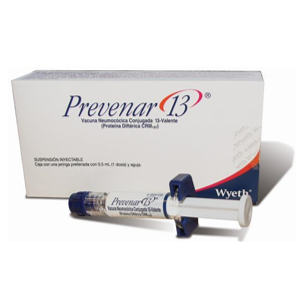 VACUNA PREVENAR 13 VALENTE JERINGA PRELLENADA X 0.5 ML