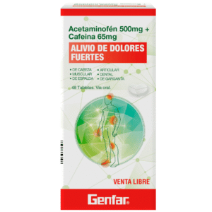 ACETAMINOFEN+CAFEINA 500 65 MG TABLETA