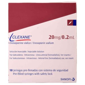 CLEXANE 20 MG 0.2 ML SOLUCION INYECTABLE JERINGA PRELLENADA