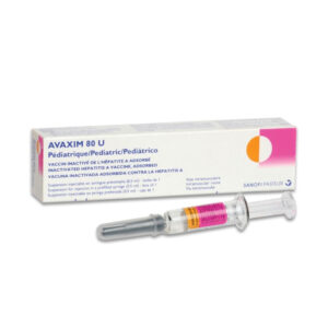 VACUNA AVAXIM 80 U 0.5 ML PEDIATRICO SOLUCION INYECTABLE JERINGA PRELLENADA